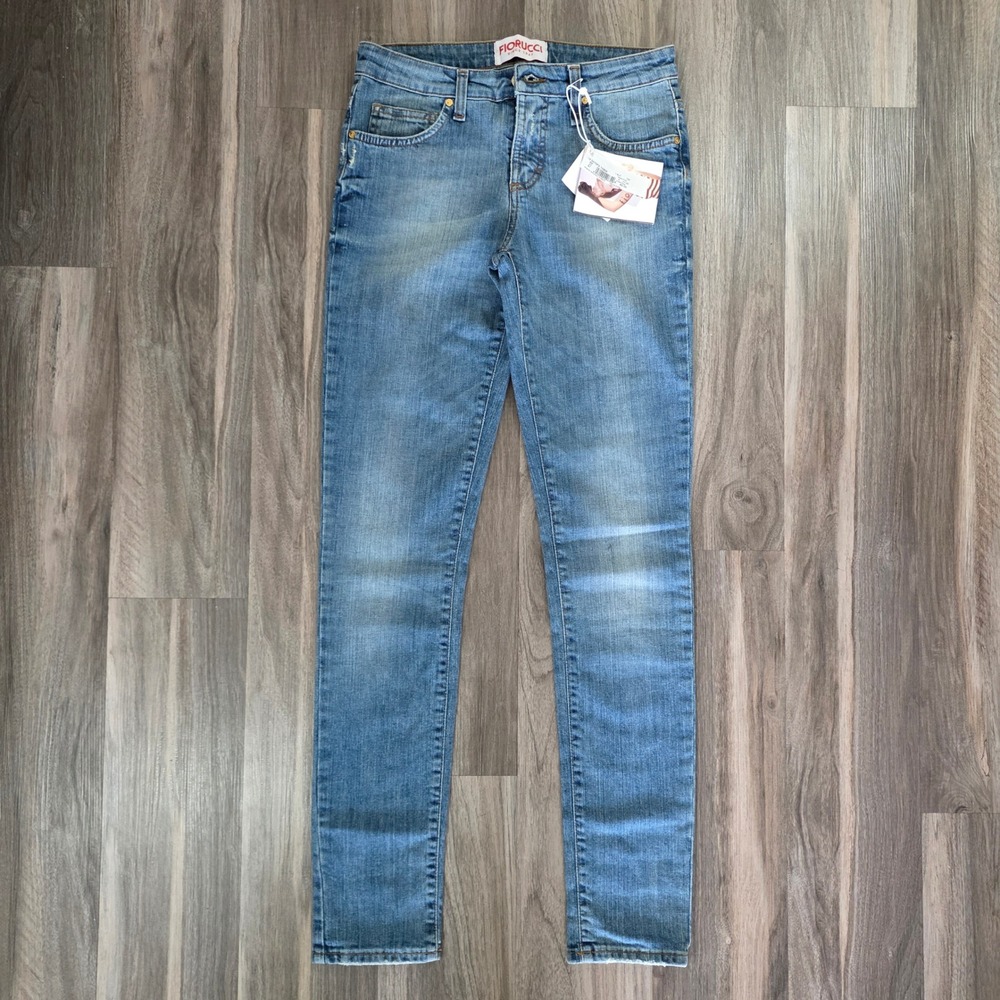 Fiorucci Skinny Jeans Blue Light Wash Denim Size European 27 NWT